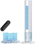 Evaporative Air Cooler, 35' Windowless Air Conditioner Portable, 3 Speeds, 1.2L Water Tank, 3 Ice Packs, 20ft Remote, 7H Timer, No Hose No Window Needed,70° Oscillating Portable AC Unit for Room
