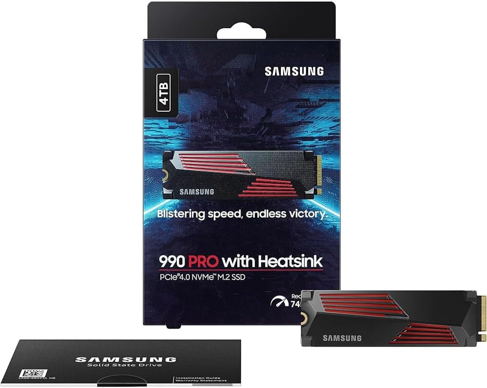 Samsung MZ-V9P4T0B/AM 990 PRO PCIe 4.0 NVMe M.2 SSD 4TB Bundle with 2 YR CPS Enhanced Protection Pack