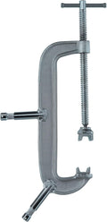 Matthews C-Clamps with Dual 5/8' Baby Pins or 1-1/8' Jr Receivers – Heavy-Duty Drop-Forged Steel Grip Clamps for Mounting Lights & Rigging – 4' to 12' Wide (12' with two 5/8' Pins)
