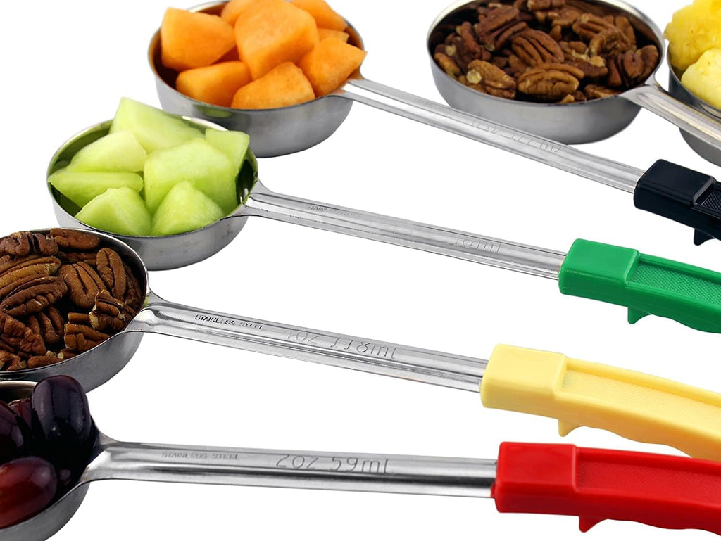 Darware Portion Control Serving Spoons (Case of 12 Sets); w 1/4 Cup, 1/2 Cup, 3/4 Cup & 1 Cup (2, 4, 6, 8 oz) & 1/2 & 1 Cup Utensils/Spoodles
