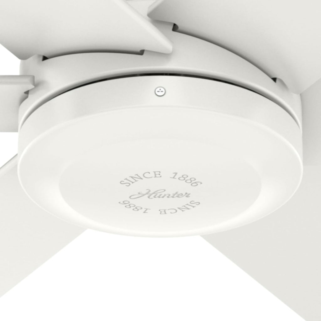 Hunter Fan 60 inch Fresh White Indoor/Outdoor Ceiling Fan with Remote Control for Living Room, Bedroom, Farmhouse, Patios, Kitchen (Renewed), CC5C27C67