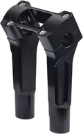 6 inch Tall Motorcycle Handlebar Risers 1 inch Clamp Round with Instrument Gauge Cutout, Handle Bar Riser Extension for Harley Sportster, Dyna, M8 Softail Street Bob Lowrider ST 2018-2022(Black)