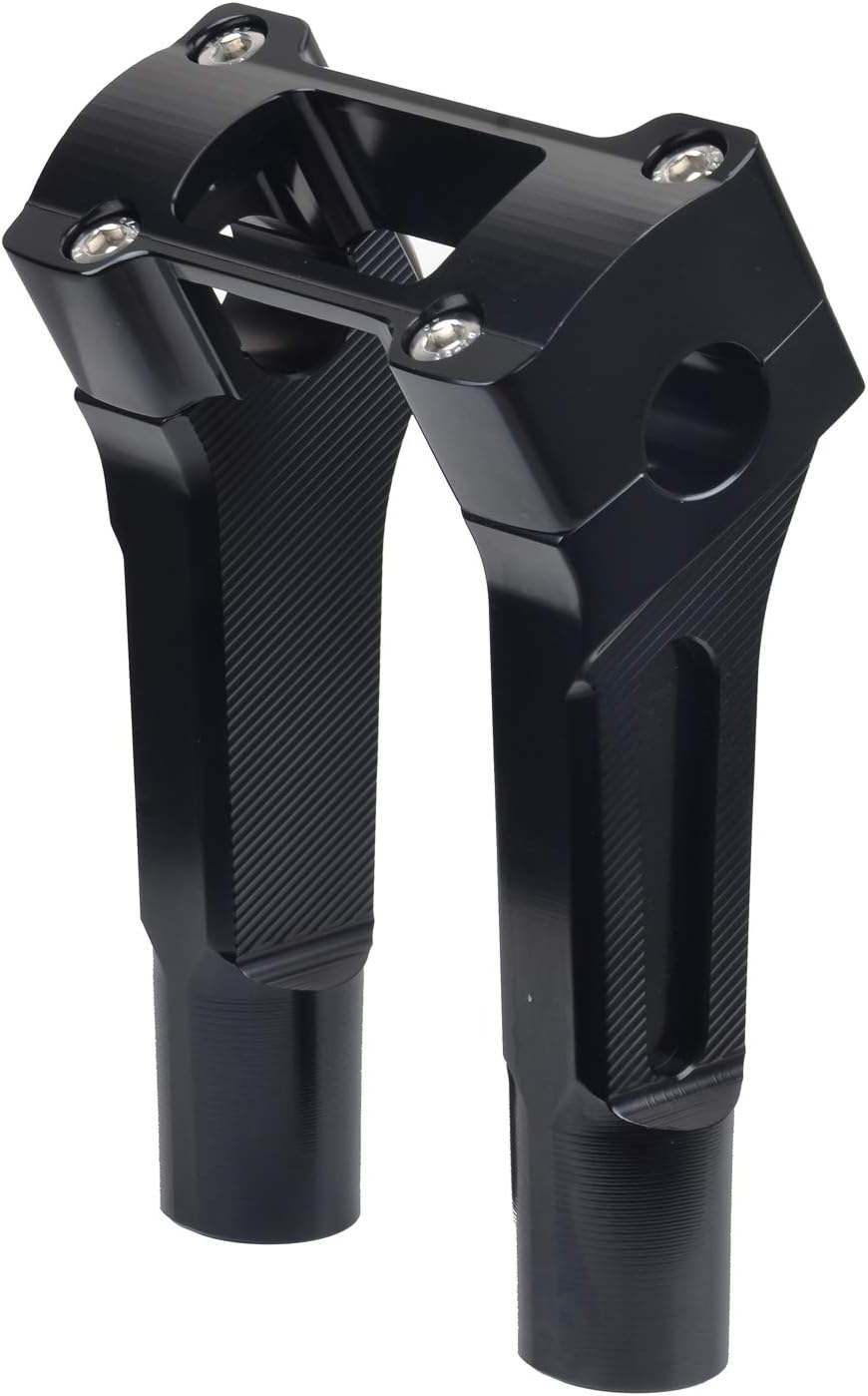 6 inch Tall Motorcycle Handlebar Risers 1 inch Clamp Round with Instrument Gauge Cutout, Handle Bar Riser Extension for Harley Sportster, Dyna, M8 Softail Street Bob Lowrider ST 2018-2022(Black)