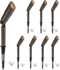 GOODSMANN Landscape Lighting Low Voltage Spotlight 20 Watts Halogen Landscape Lights with Metal Stake and Connector 176 Lumens 3000K for Outdoor Lighting Pathway Lawn Garden (8 Pack) 9920-9603-08