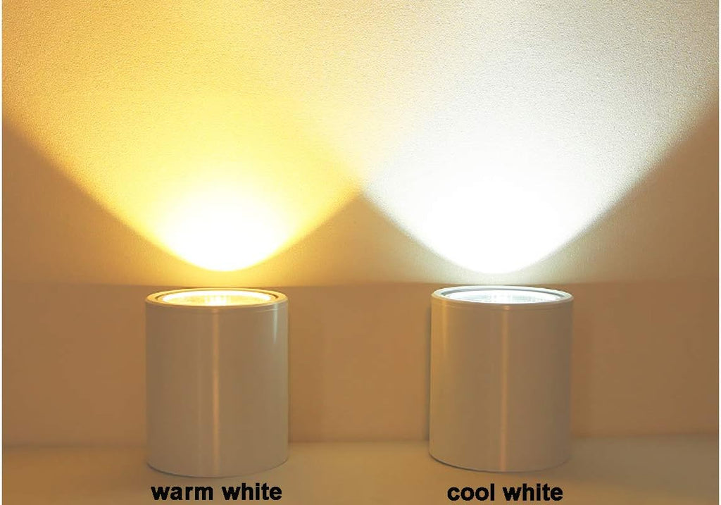 LED Accent Uplight with White Foot Switch Portable Spot Light 5W LED Barrel Type Spotlight Decorative Light Backlight Leaning for Stage Background Wall Spotlight 3-Pack