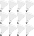 Luxrite BR40 LED Light Bulbs, 85W Equivalent, 3500K Natural White, Dimmable, 1100 Lumen, LED Flood Light Bulb, 13W, E26 Medium Base, Indoor/Outdoor - Perfect for Office and Recessed Lighting (12 Pack)