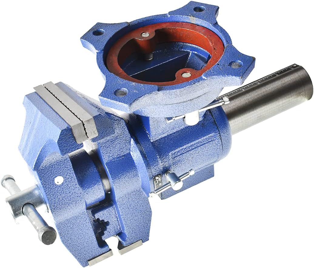 6 Inch Multipurpose Vise 360 Degree Rotation Clamp on Vise with Swivel Base Heavy Duty Multi-Jaw Vise Bench Vise Fit for Household Industry Multifunctional Clamping and Fixing