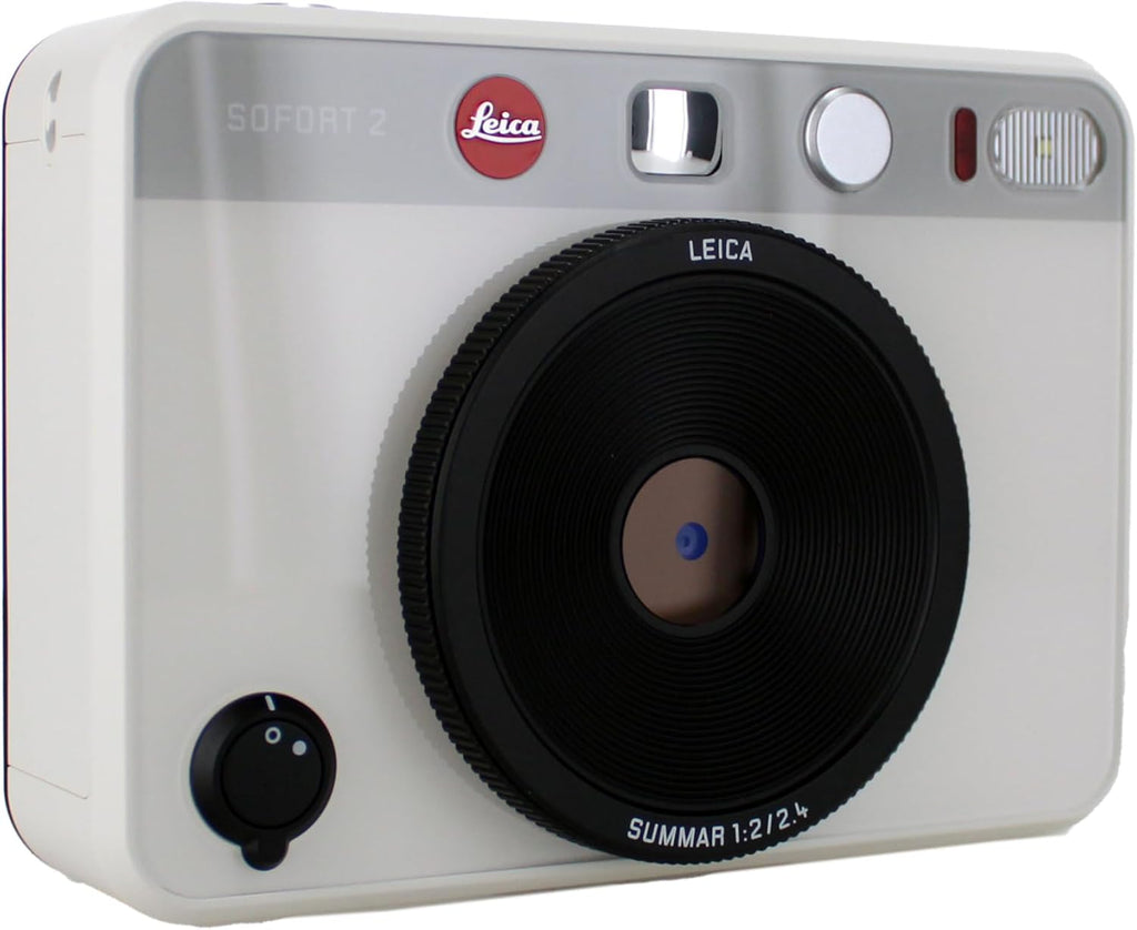 Leica Sofort 2 Hybrid Instant Photo Film and Digital Camera (White) (19188) with LCD Display Bundle with Fujifilm Instant Film 20 Sheets + 128 GB Memory Card + Bag + Cleaning Kit