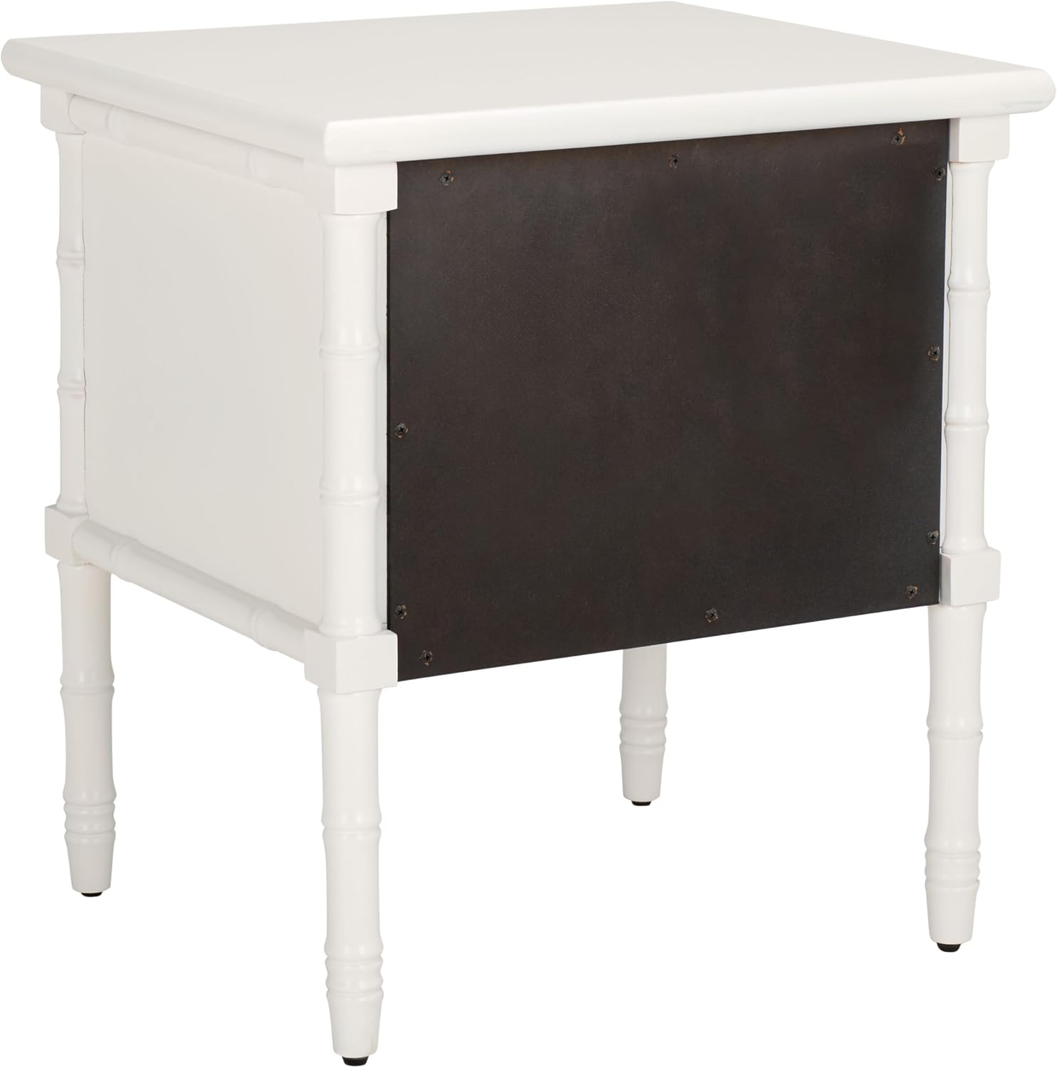 SAFAVIEH Furniture - Niah 2-Drawer Nightstand - White & Gold - Wood - Glam Hardware Design - Ideal for Bedroom, 23'W x 20'D x 25.25'H (NST3501B)