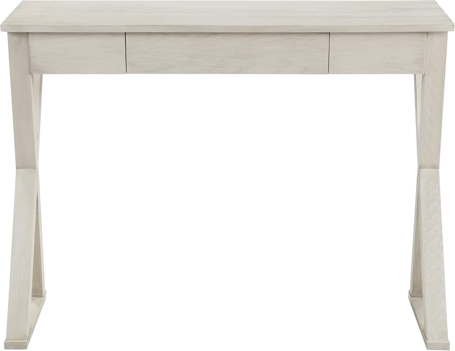 OSP Home Furnishings Marna Modern Writing Home Office Desk with Drawer, Weathered White Finish