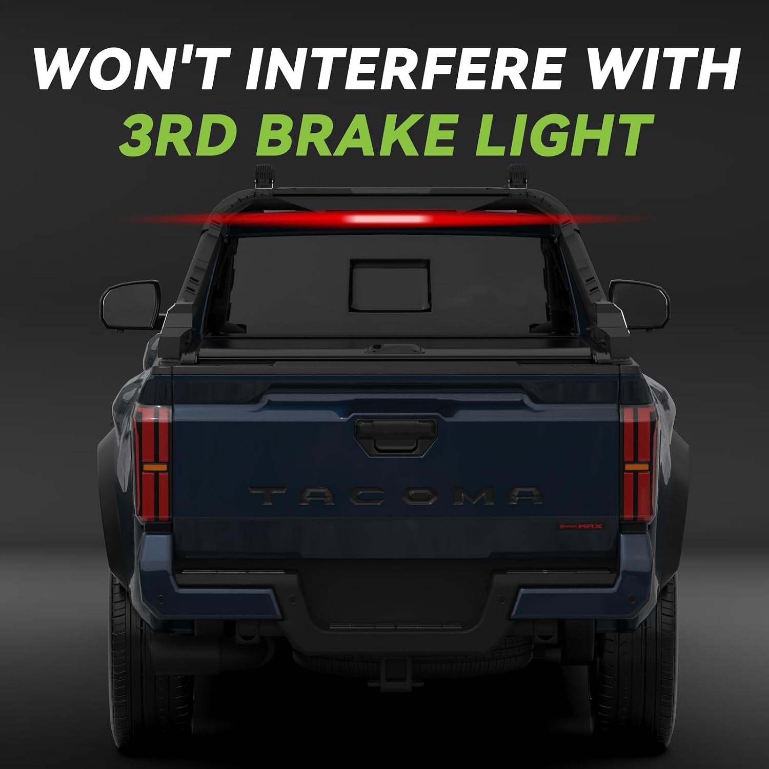 Heavy-Duty Roll Bar Compatible With Retractable Tonneau Covers With Rails | For Mid-Size Trucks Tacoma, Ranger, Colorado, Canyon, Frontier | Three installation methods No Drilling Installation