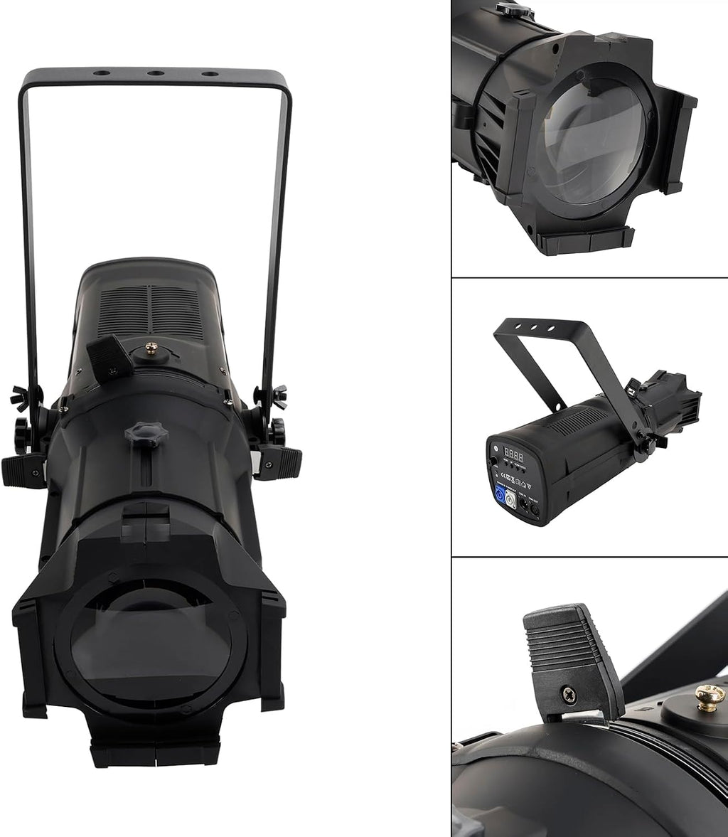 Topteng 250W Profile Spotlight 4In1 RGBW 17° Beam Angle LED COB Light For Event Lighting Disco Party DJ Moving Head Stage Lights for Church, Night Clubs, Entertainment Halls, Disco, Hotels, Shops