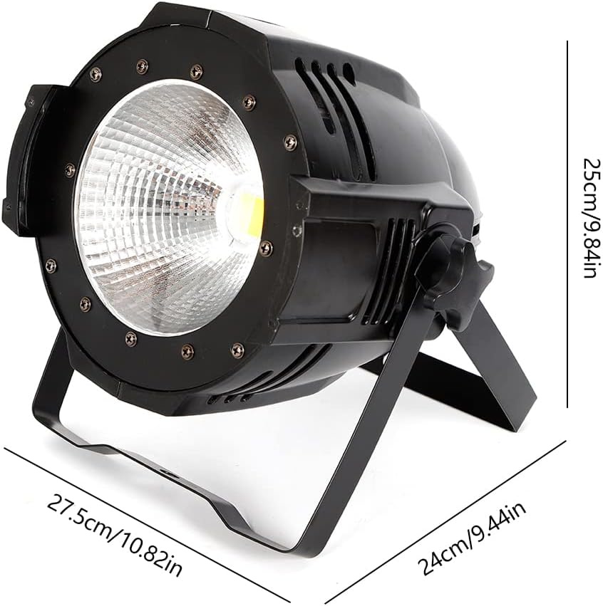 200W COB 2-in-1 LED Stage Light Blinder DMX-512 DJ Spotlight with Barn Doors - Warm & Cold White Light for Stage, Party, Wedding, Church, Theater, Photo Studio