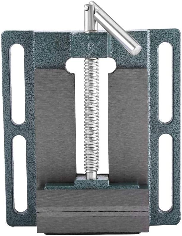 Industrial Drill Press Vice, 6inch 45# Steel Jaw Opening Cast Iron Bench Clamp Vise for Milling, Drilling, Woodworking and Machinery Maintenance.