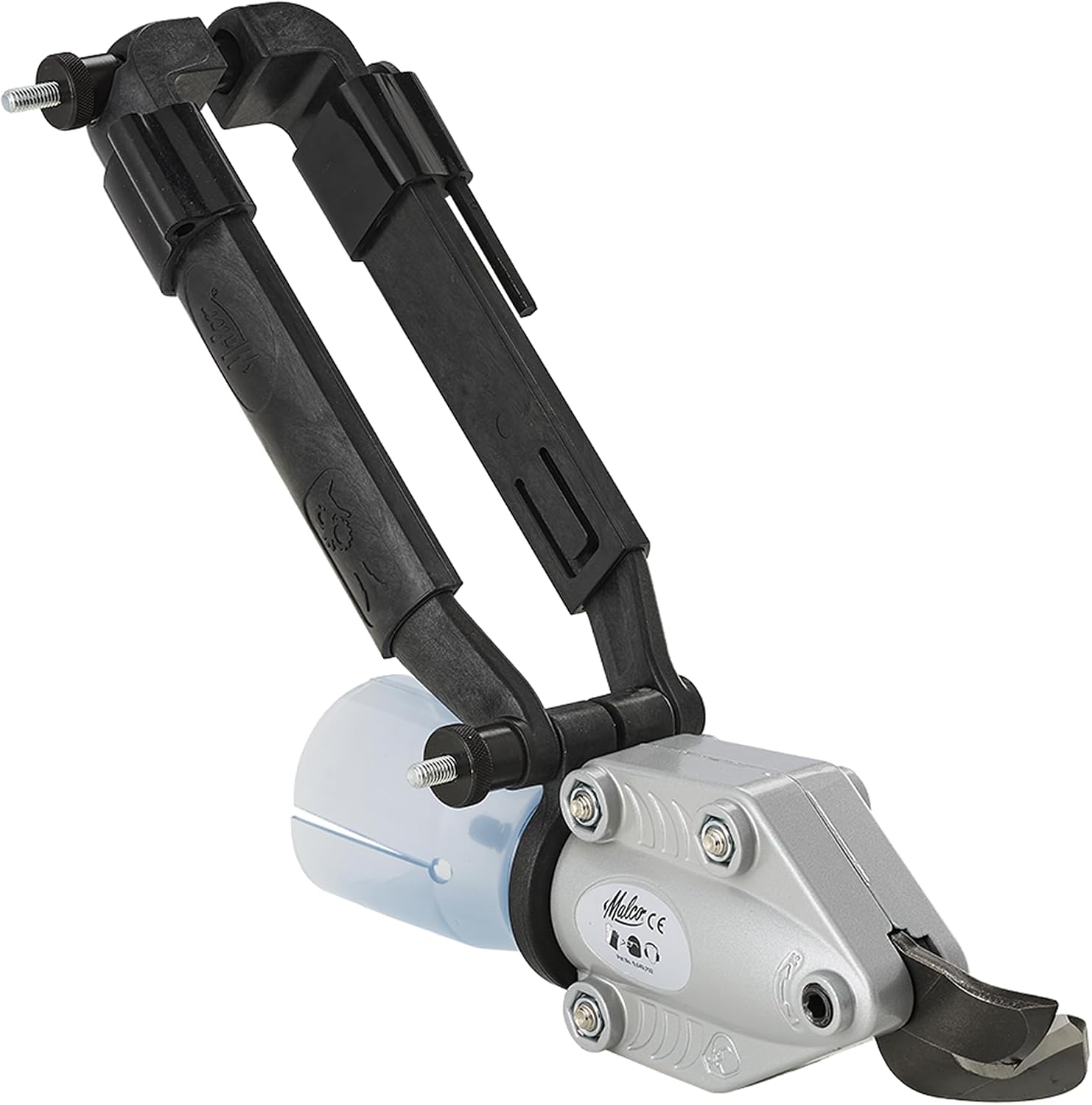Malco TSHD TurboShear Heavy-Duty Drill Attachment – 18-Gauge Galvanized Steel | 360° Rotating Head | Telescoping Clamp Fits All Drills | Cuts Corrugated Panels, Spiral Duct & Ribs | Made in USA