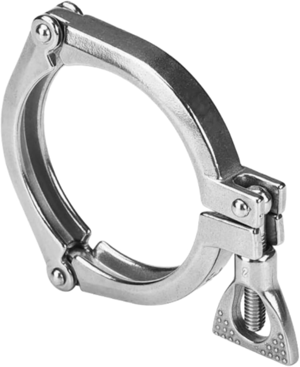 8' three pieces Clamps, 304 Stainless Steel ISO Three Segment Heavy Duty Tri-Clamp sanitary tri clamps, fit ferrules SS Pipe clamps (8')