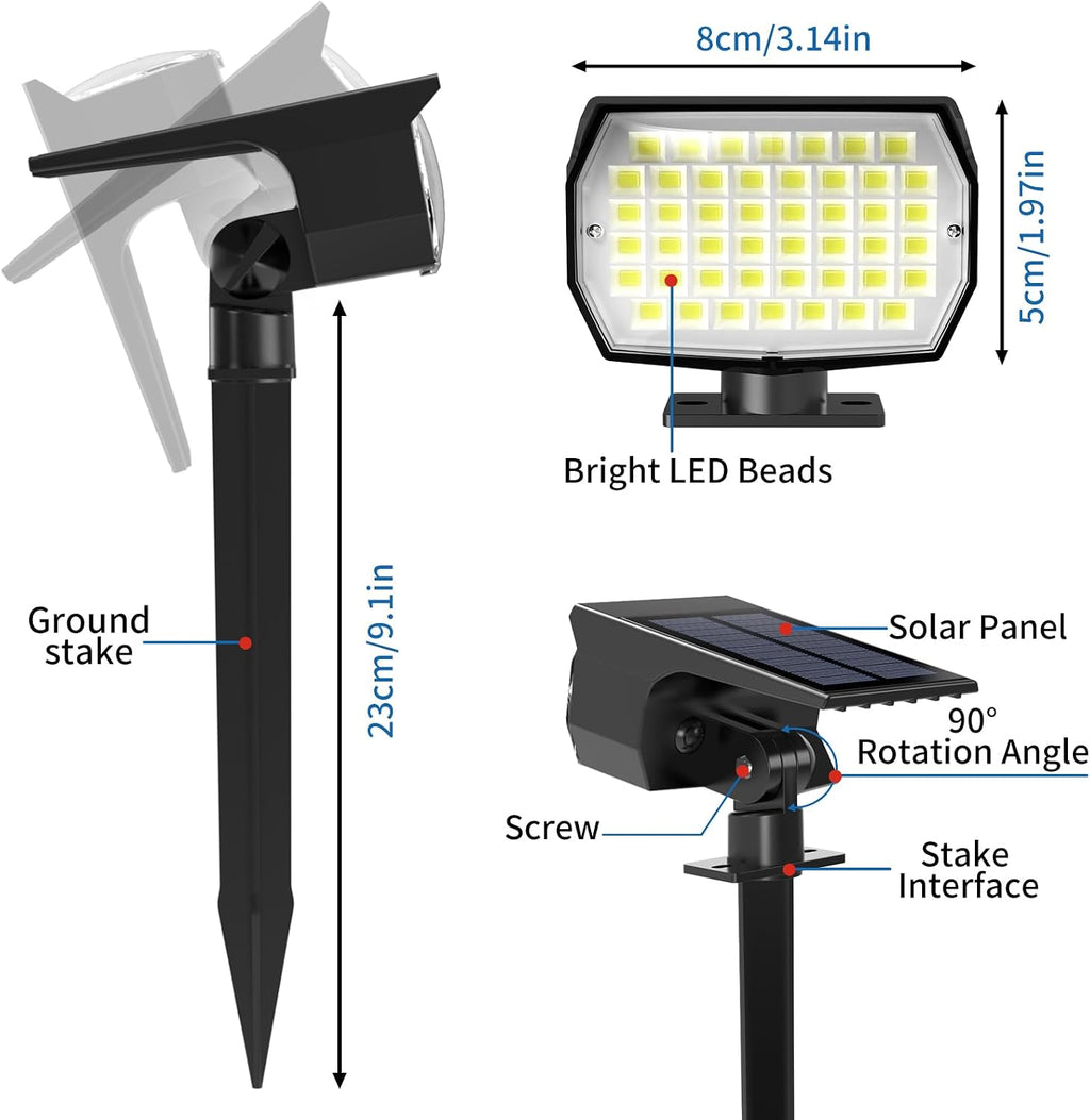 Bundle of Tadyreal 46 LED Solar Spot Lights Outdoor Cool White10 Pack + Warm White 10 Pack