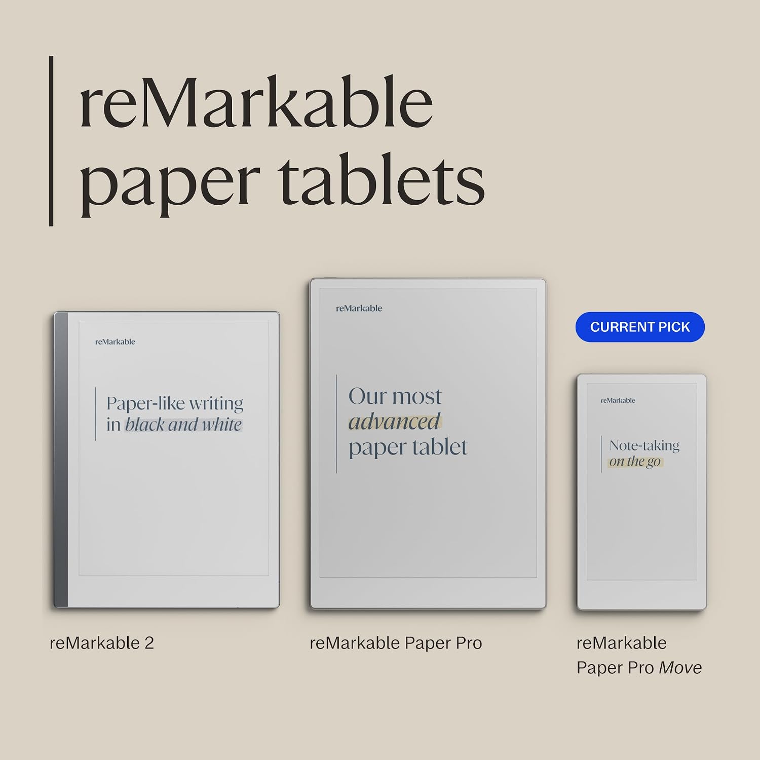 reMarkable Paper Pro Move - Leather Folio Bundle | Ultraportable Color 7.3' Paper Tablet with Marker Plus Pen with Eraser, and a Book Folio Cover in Black Leather
