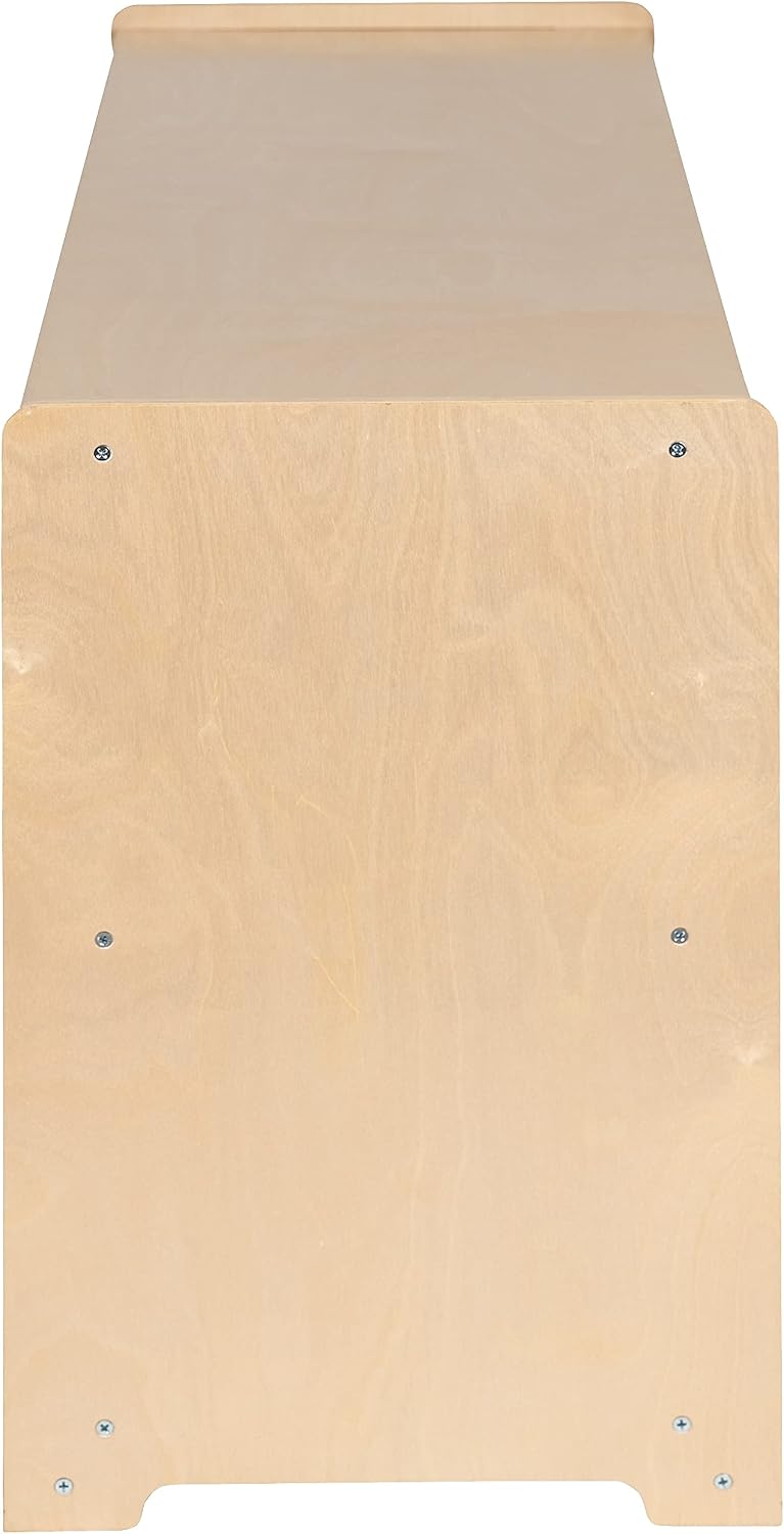 Flash Furniture Hercules Wooden 2 Section School Classroom Storage Cabinet for Commercial or Home Use - Safe, Kid Friendly Design - 24'H x 48'L (Natural)
