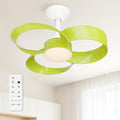 FANX 22 Inch Ceiling Fan with Light and Remote, Quiet DC Motor, Dimmable LED, Reversible 3-Speed Control, Easy Installation Downrod Fan for Small Rooms (Green)