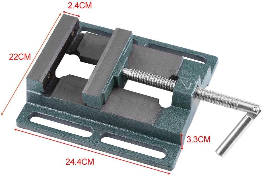 Industrial Drill Press Vice, 6inch 45# Steel Jaw Opening Cast Iron Bench Clamp Vise for Milling, Drilling, Woodworking and Machinery Maintenance.