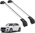 ERKUL Roof Rack Cross Bars for Audi Q3 2012-2018 | Aluminum Crossbars with Anti Theft Lock for Rooftop | Compatible with Flush Rails - Silver