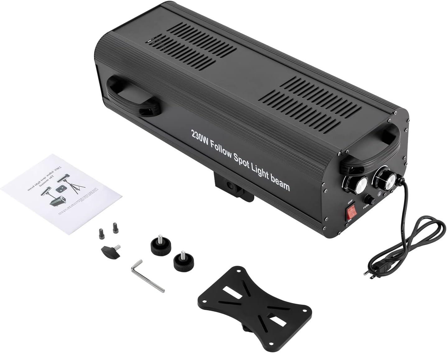 230W LED Follow Spot Light for Stage Muti-Color Professional Performance Lights for DJ Party Theater Disco Wedding Stage Spotlight w/Stand