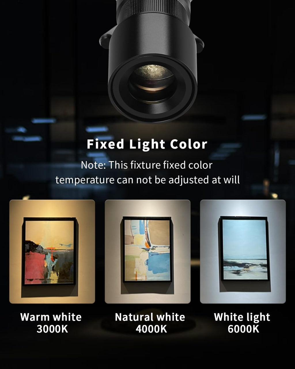 LED Lighting Heads, Spot Light Indoor, 18W Shapeable Light, Track Light Adjustable Aperture Shape for Museum Art Gallery Exhibition Art 2700K