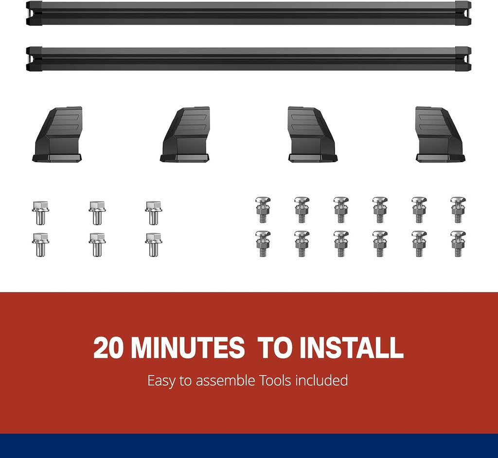 Bestwyll Bed Rack and Bed Bars (Only Fits B-Style Truck Bed Covers, Bed Bars)
