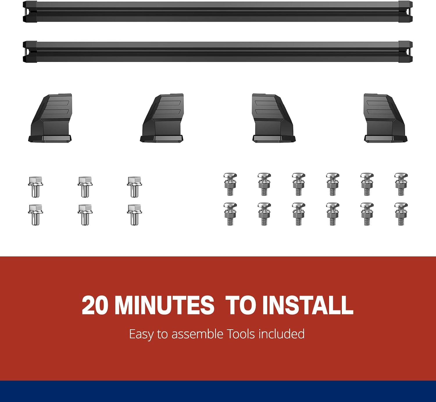 Bestwyll Bed Rack and Bed Bars (Only Fits B-Style Truck Bed Covers, Bed Bars)