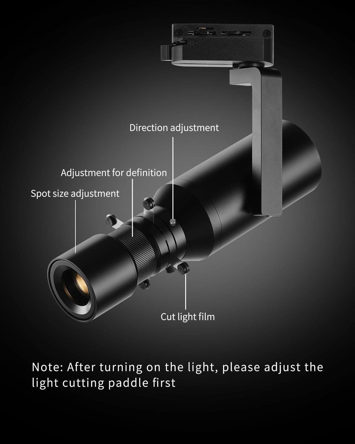 LED Dimmable Ceiling Spotlight, 18W Adjustable Aperture Shape Light, Ceiling Mounted Directional Spot Light for Museum Art Gallery Exhibition Art 6000K