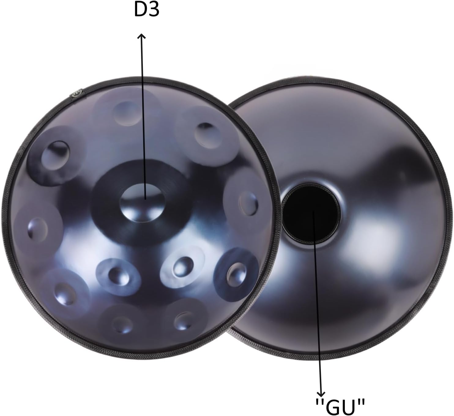 440HZ Steel Drum in 22Inch D Minor 12 Notes Hand Pan Drum Percussion Musical instrument with Soft Hand Pan Bag (12 Notes Blue Handpan)