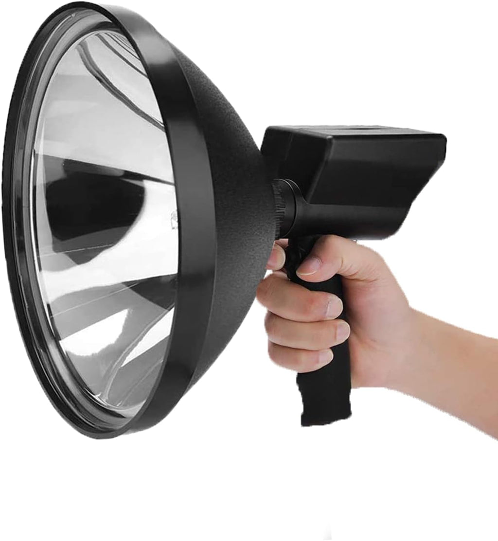 Garosa HID Portable Xenon Spotlight 100W DC12V HID Handheld Torch Hunting Light Spot Light Work Spotlight 9 Inch Handheld Flashlight Spot Beam Black for Camping Fishing Boat Outdoor Indoor