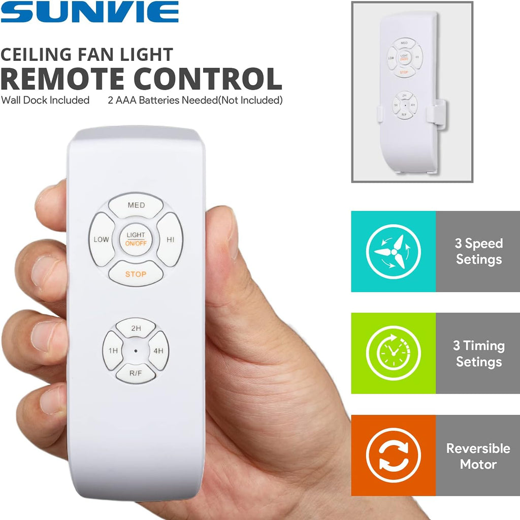 SUNVIE Caged Ceiling Fan with Lights Remote Control 21in Industrial Bladeless Enclosed Ceiling Fan Light with Reversible Motor for Bedroom Kitchen Living Room 5 E26 Base(No Bulb)