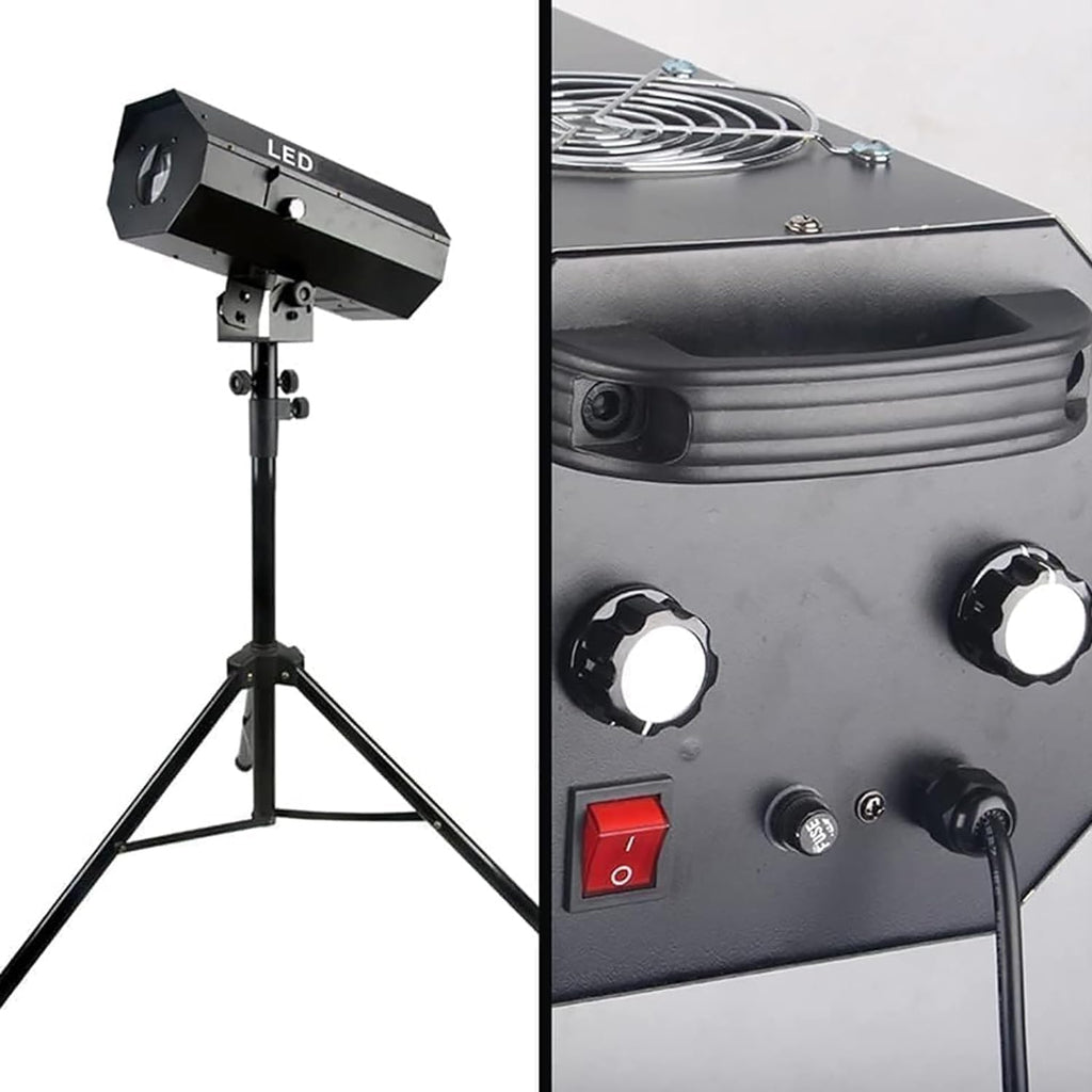 200W LED Stage Spotlight, Black, Modern Style, Floor Mount, Manual Control, Adjustable Aperture, 24V DC, 1A, 1 Light Source