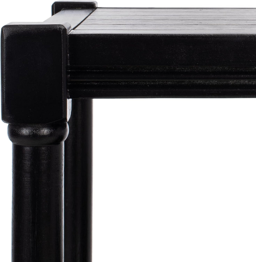 SAFAVIEH Home Collection Rafiki Black 3-Shelf Console Table CNS5715B