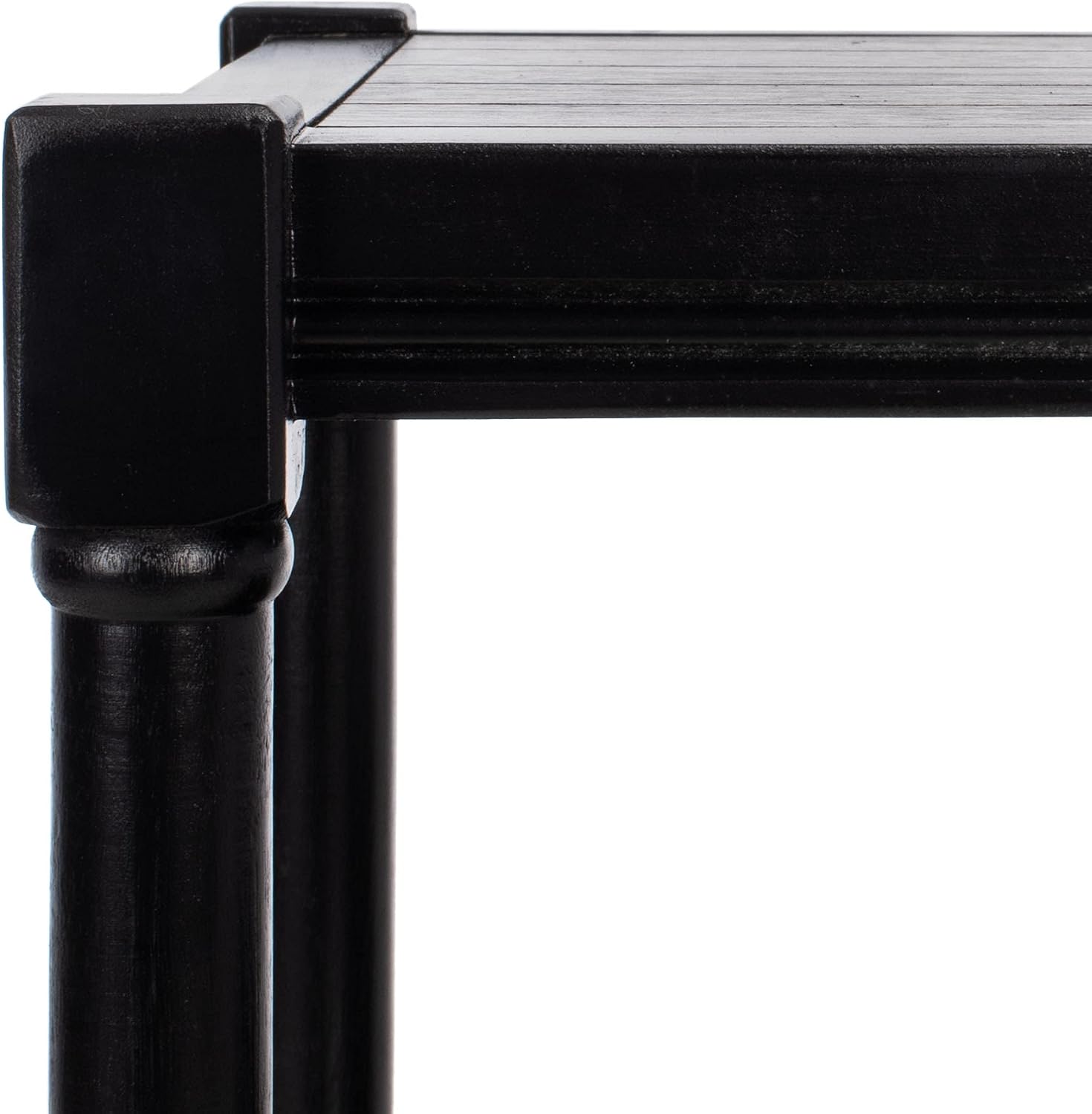 SAFAVIEH Home Collection Rafiki Black 3-Shelf Console Table CNS5715B