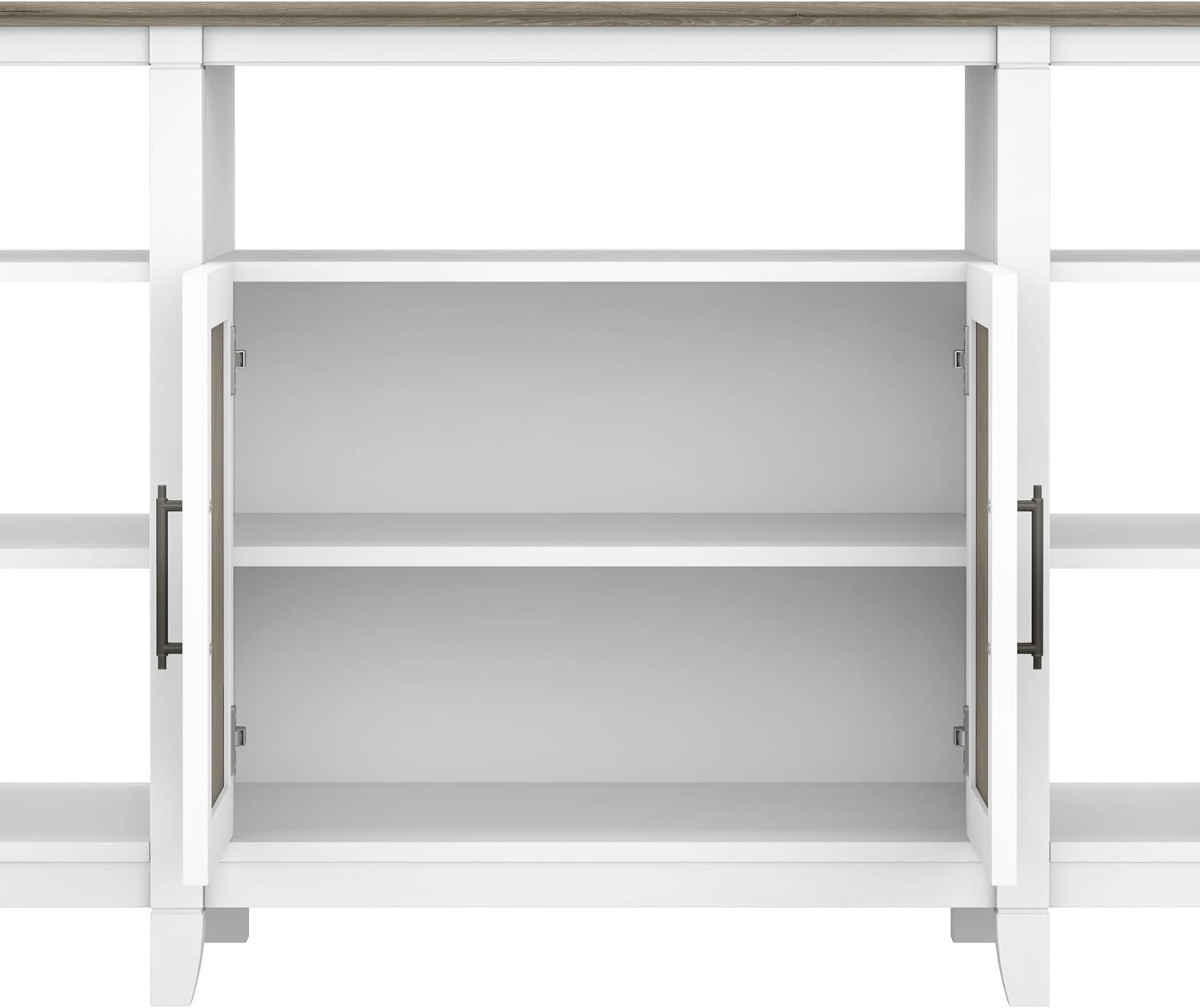 Bush Home Key West Farmhouse TV Stand for 65 Inch TV, Tall Entertainment Center with Storage