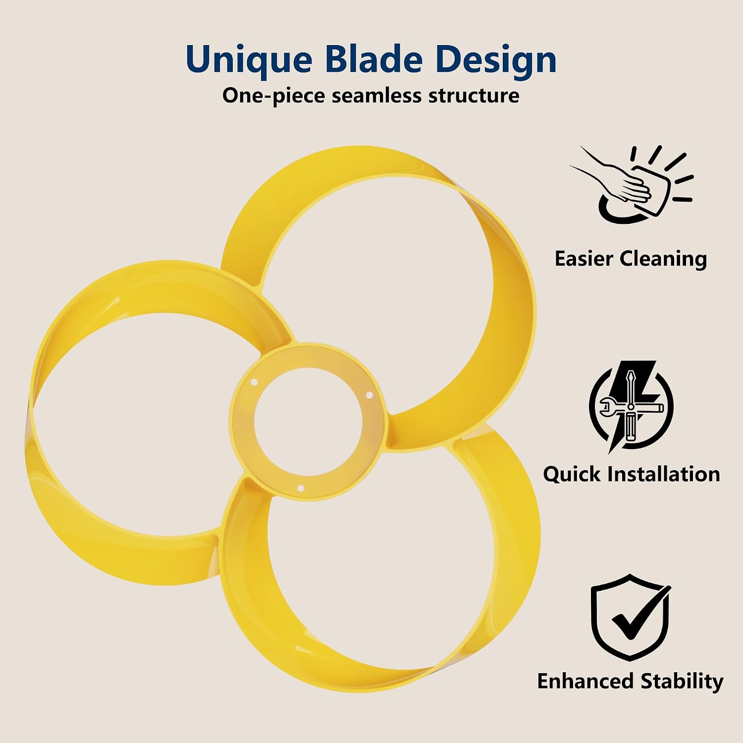FANX 22 Inch Ceiling Fan with Light and Remote, Quiet DC Motor, Dimmable LED, Reversible 3-Speed Control, Easy Installation Downrod Fan for Small Rooms (Yellow)