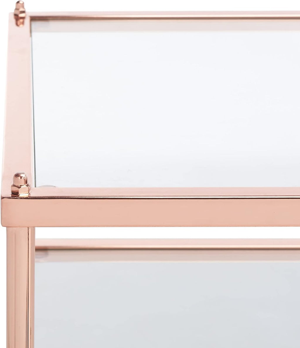 Safavieh Home Collection ACC6203 Accent Table, Rose Gold/Glass