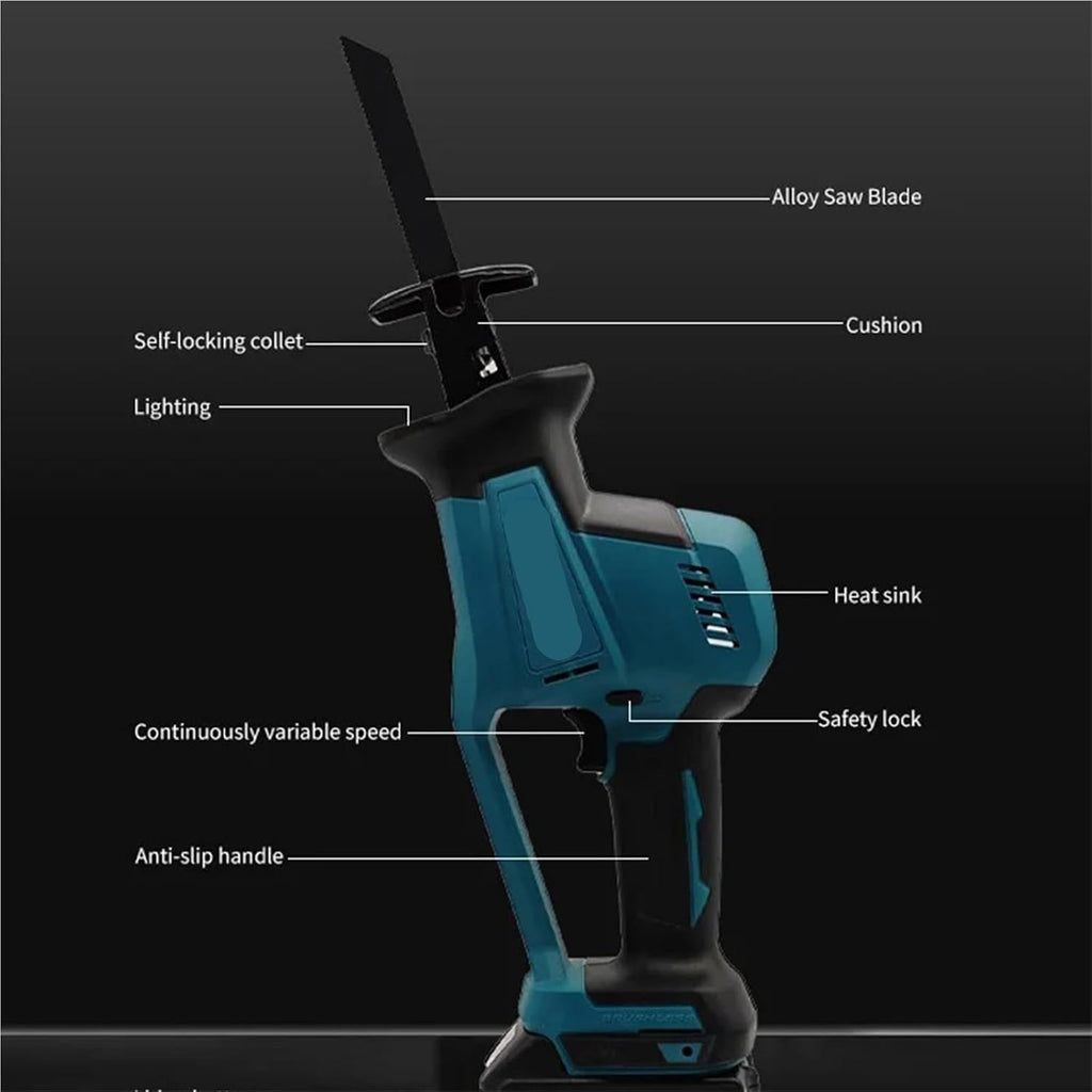 Cordless Circular Saw, Cordless Electric Reciprocating Saw Brushless Rechargeable Wood Cutting Portable For With One Battery,for Woodworking, Stone