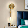 Hyunbae Wall Sconces, 3-Light Sources Gold Wall Lights, 360° Adjustable Spotlight, Dimmable Modern Gold Wall Sconce Vanity Light Fixtures, LED Wall Lighting for Living Room Bedroom Hallway