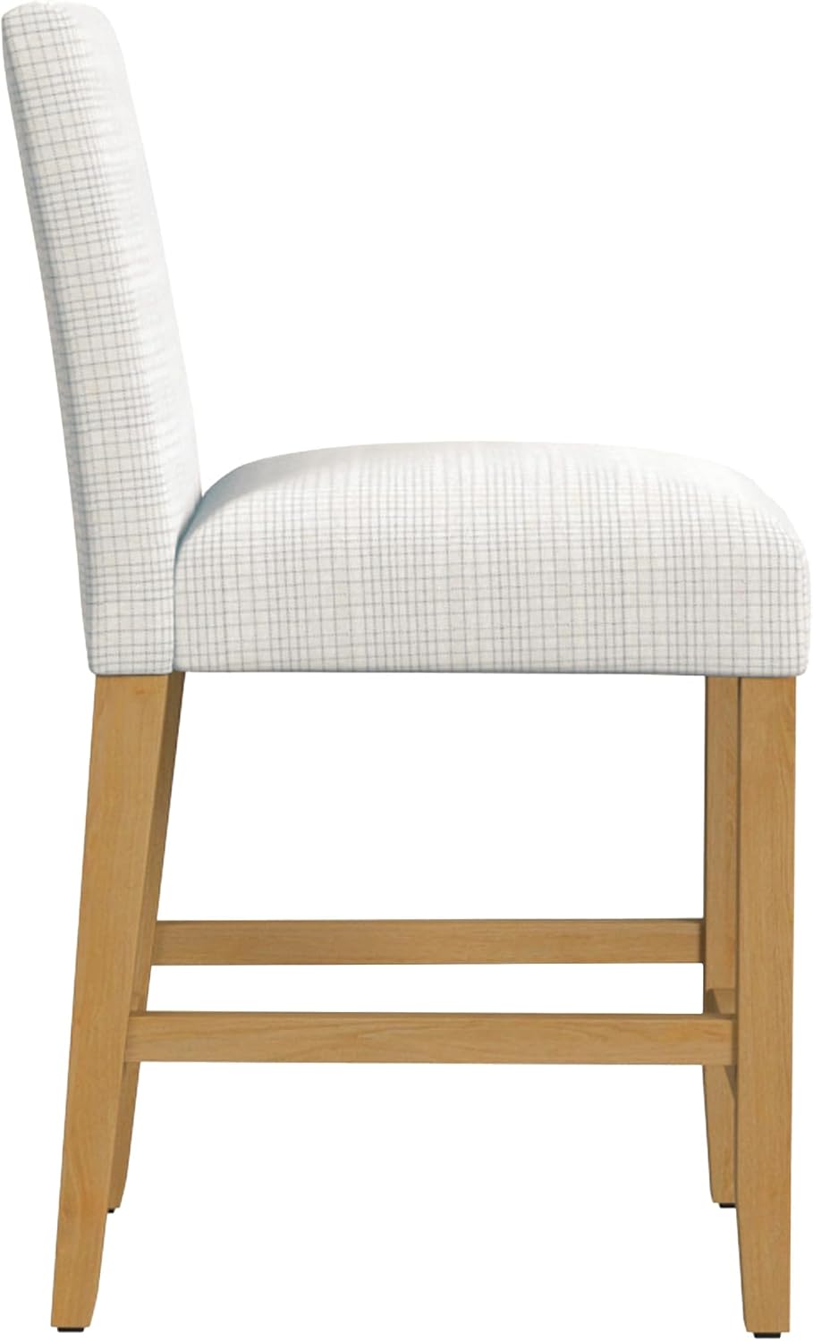 HomePop Classic Counter Stool, 24-Inch, Cream Grid Pattern