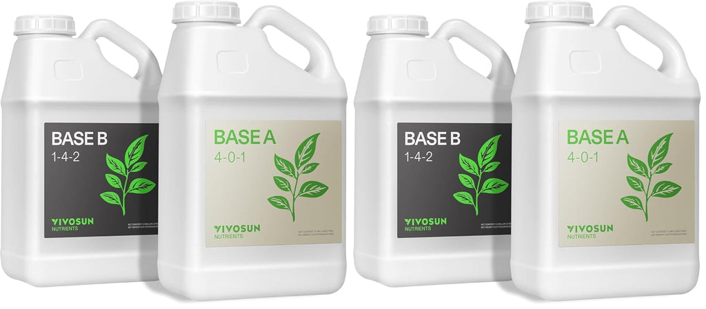 VIVOSUN Liquid Nutrients Base A & B Bundle, Grow Big Hydroponic Fertilizer, Supports Vegetative and Flowering Stages for Outdoor, Indoor Plants, Best Plant Food, Set of 1 Gallon (Pack of 2)