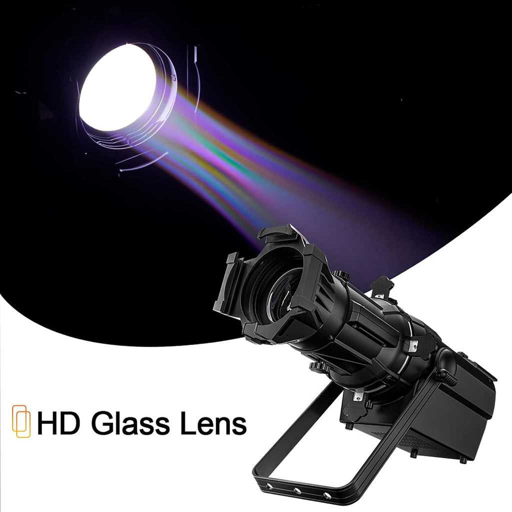 stagelight SHEHDS LEKO Profile Stage Spotlights LED Zoom 250W Cool White+Warm White, 19° Angle, 2800K to 10,000K Par Ellipsoidal Lights, DMX512 Disco DJ Lights for Show