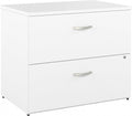 Bush Business Furniture Studio C 2 Drawer Lateral File Cabinet in White - Assembled, Locking Document Storage for Home or Professional Office