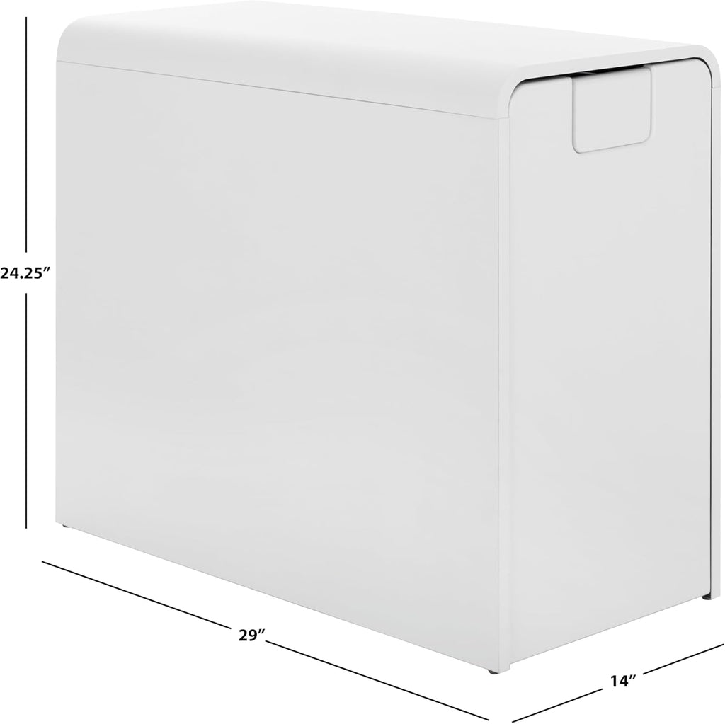 SEI Furniture - Sidekick Sport Equipment Rolling Rack - Transitional Design, White Metal and Wood - Ideal for Bedroom, Living Room (HZ0121)