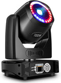 SHEHDS Moving Head Lights with LED Ring LED 100W 7 Dynamic & 6 Static Gobos 8 Colors Spotlights 6-Facet Prism DMX512 DJ Stage Lights with Unique Aperture Effect for Holiday Wedding Party Dance Disco
