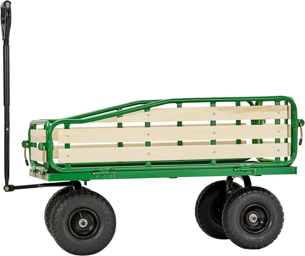 VEVOR Pull Along Kids Wagon, Rolling Toy Cargo Wagons for Kids, Outdoor Children Stroller Wagon for Beach Gardening Camping Essentials with Removable Sides