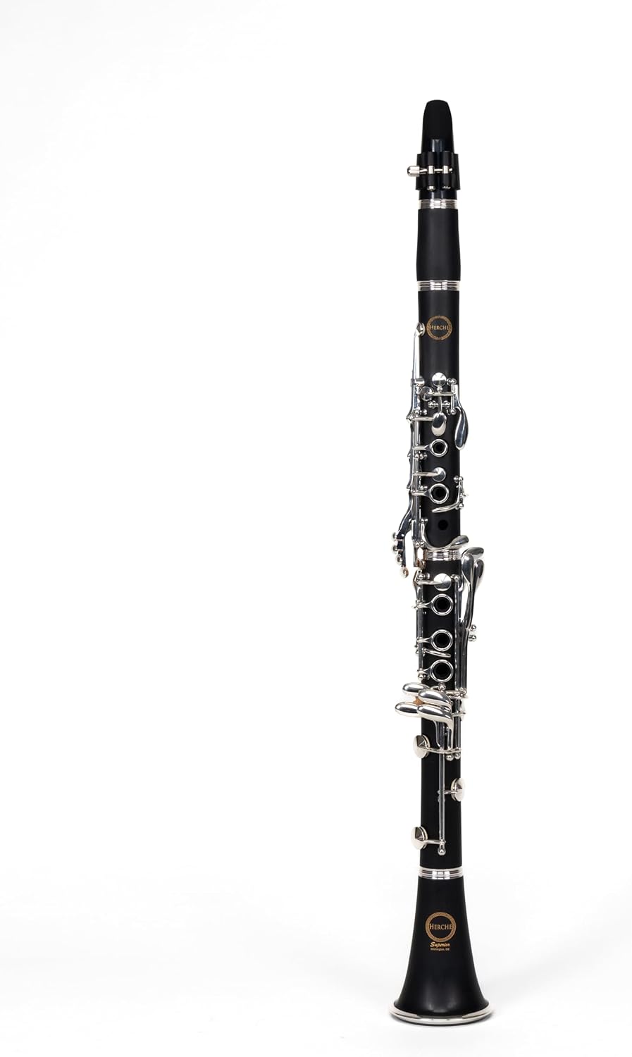 Herche Clarinet Bb Superior X5 - Upgraded - Educator Approved - Intermediate - ABS Resin - Silver-Plated Nickel-Silver Keys - Free Service Plan
